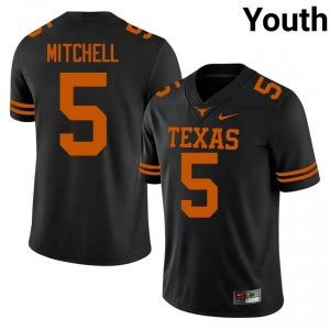 Texas Adonai Mitchell #5 Black Jersey | Premium Swen NCAA Football Youth Apparel 94720525