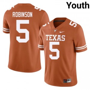 Orange Bijan Robinson #5 Texas Athletics Jersey | Youth High School Football Fresh Embroidery 91067471