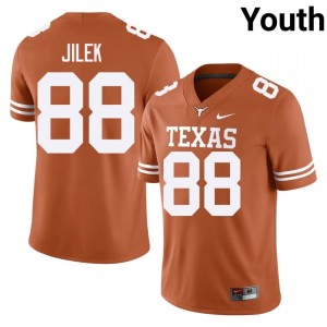 Orange Charlie Jilek #88 Texas Longhorns Jersey | Youth High School Football Moisture Wicking Embroidery 88993363