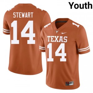 Orange Chris Stewart #14 UT Longhorns Jersey | Youth High School Football Limited Embroidery 12459461