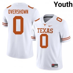 #0 DeMarvion Overshown UT Longhorns White Jersey | Classic Stitched Youth Player Football Gear 85489308