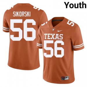 #56 Dylan Sikorski Texas Orange Jersey | Alumni Embroidery Youth Player Football Gear 88499402