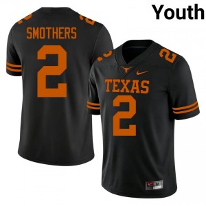 Texas Hollywood Smothers #2 Black Jersey | Pro Cut Stitch NCAA Football Youth Apparel 44690518