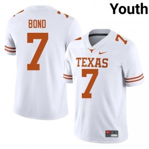 Isaiah Bond #7 UT Longhorns Jersey | Pro-Grade White College Football Youth Stitched 61310004
