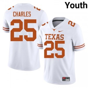 UT Longhorns Jamaal Charles #25 White Jersey | Pro Cut Stitched NCAA Football Youth Apparel 13174899