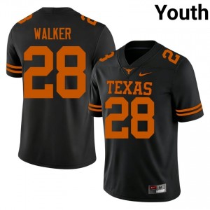 UT Longhorns Jett Walker #28 Black Jersey | Pro Cut Stitch NCAA Football Youth Apparel 70708828