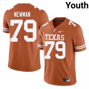 Top-Tier Jonte Newman #79 Texas Horns Orange Jersey | Youth University Football Embroidery Fan Gear 72453951