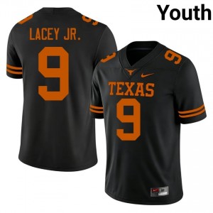 Black Karle Lacey Jr. #9 Texas Longhorns Jersey | Youth High School Football Licensed Stitch 70161151