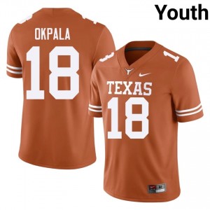 Top-Tier Kosi Okpala #18 Texas Horns Orange Jersey | Youth University Football Embroidery Fan Gear 62379146
