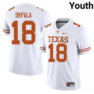 Kosi Okpala #18 UT Horns Jersey | Gameday White College Football Youth Stitched 12317117