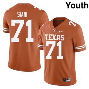 Melvin Siani #71 Horns Jersey | Iconic Orange College Football Youth Embroidery 94493182
