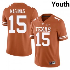 #15 Michael Masunas Horns Orange Jersey | Alumni Embroidery Youth Player Football Gear 74703575