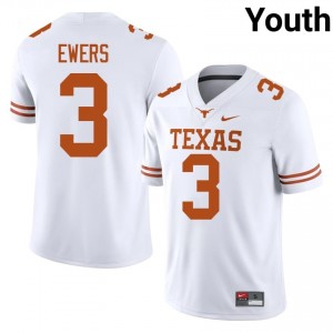 Quinn Ewers #3 Texas Jersey | Exclusive White College Football Youth Stitched 80521207