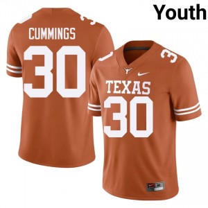 Orange Rocky Cummings #30 Texas Jersey | Youth High School Football Fresh Embroidery 82825799