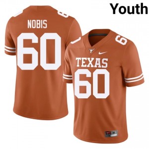 Officially Licensed Tommy Nobis #60 Texas Horns Orange Jersey | Youth University Football Embroidery Fan Gear 86564746