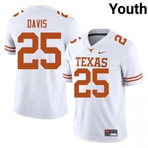 #25 Toray Davis Horns White Jersey | Classic Stitched Youth Player Football Gear 48236966