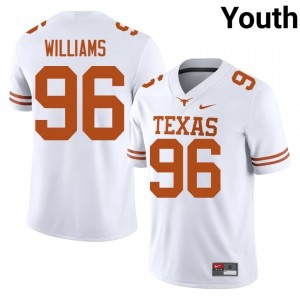 UT Longhorns Zion Williams #96 White Jersey | Genuine Stitched NCAA Football Youth Apparel 30626757